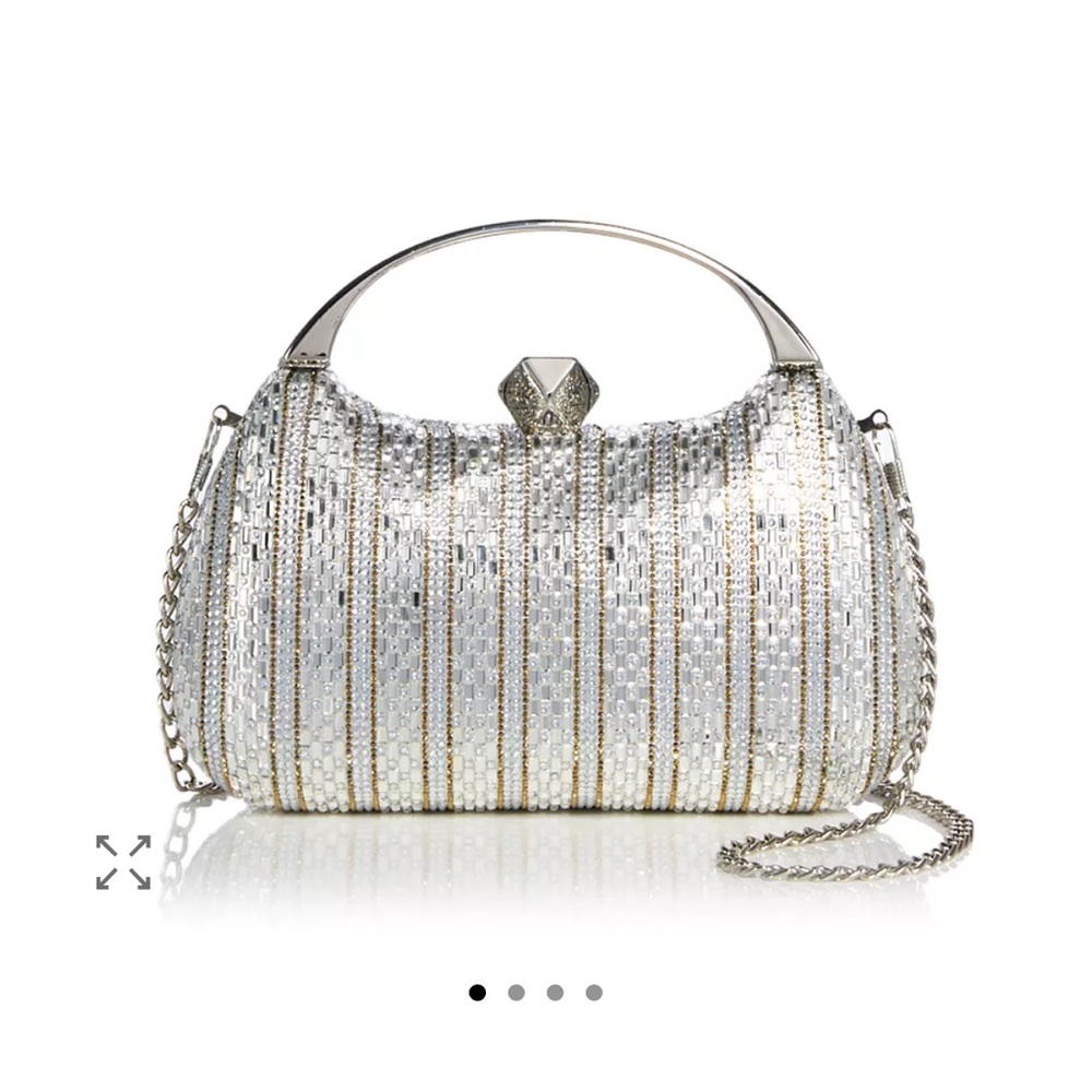 AQUA Crystal Minaudiere Clutch